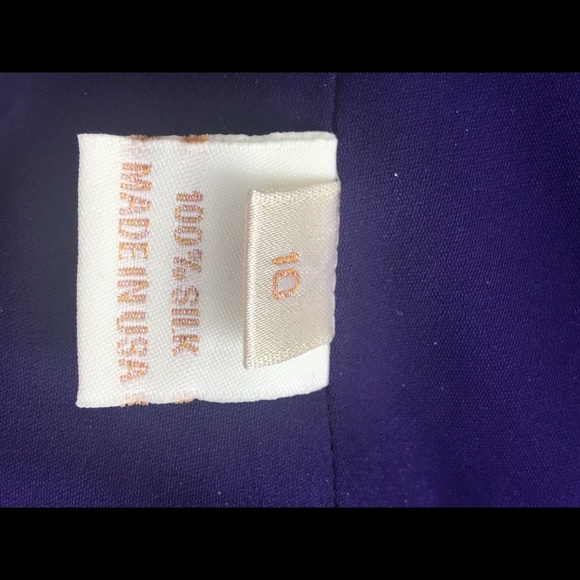 Marchesa Royal Purple Cocktail Dress 10 Runs Small - Picture 5 of 8